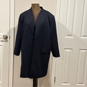 Calvin Klein Women’s Open Front Jacket Navy Blue  Size 18W